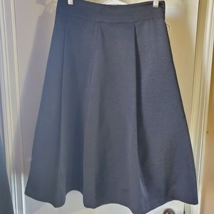 Pleated Ivanka Trump Black Midi Skirt